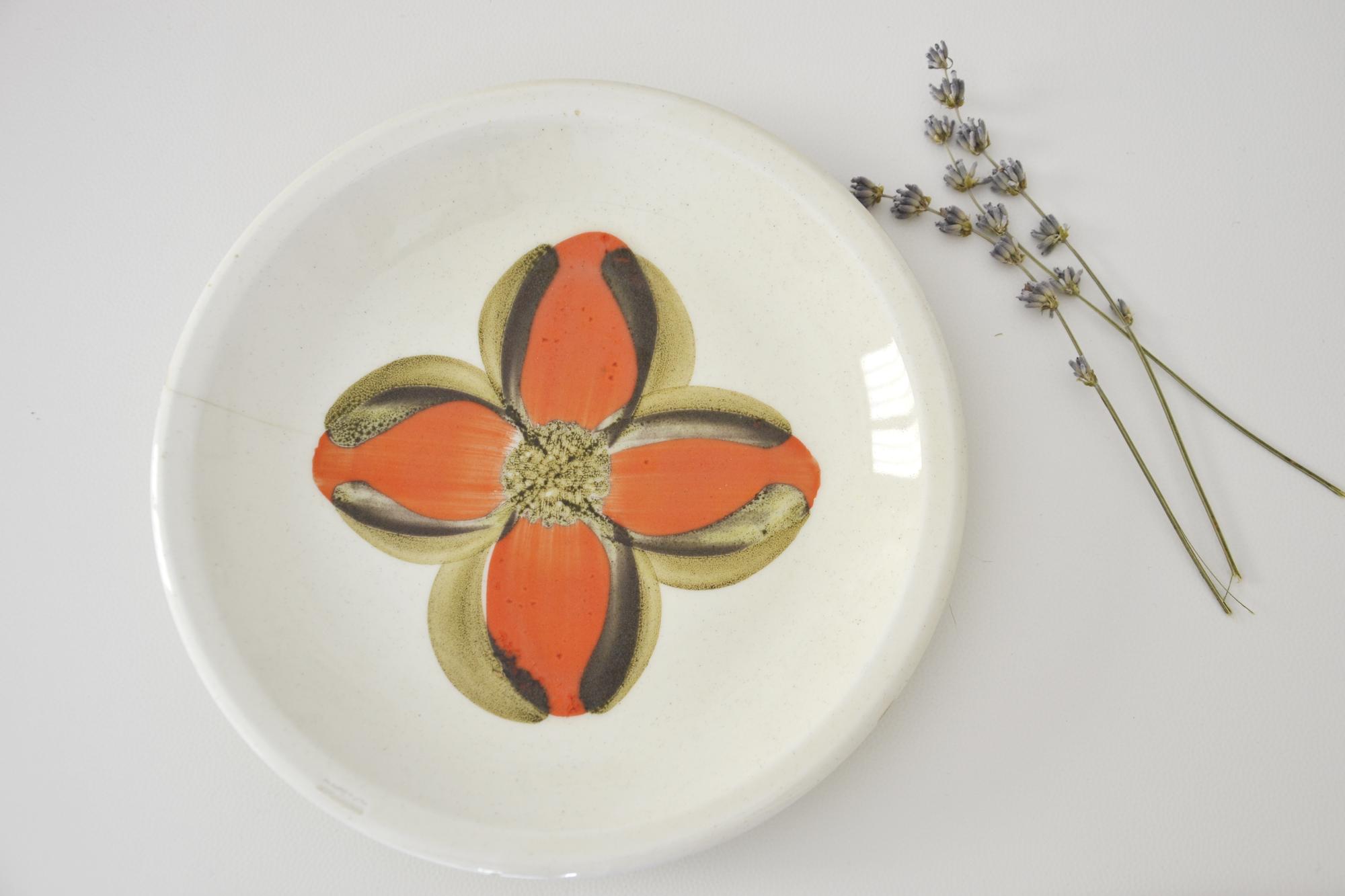 Close-up of plated seasonal dish on ceramic